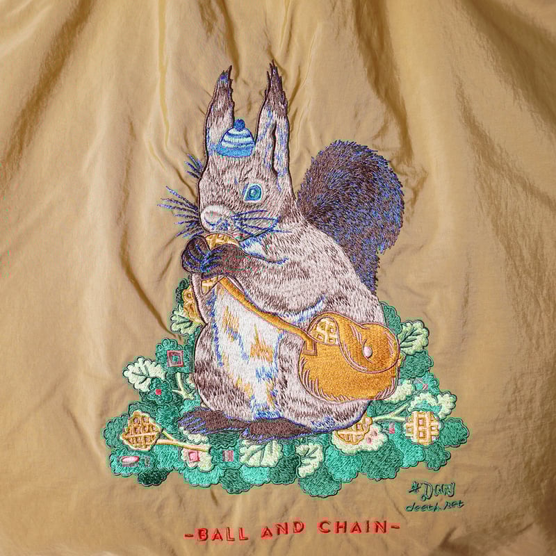 リスのワッフル屋さん／ Lサイズ【Ball & Chain】エコバッグ | D[di