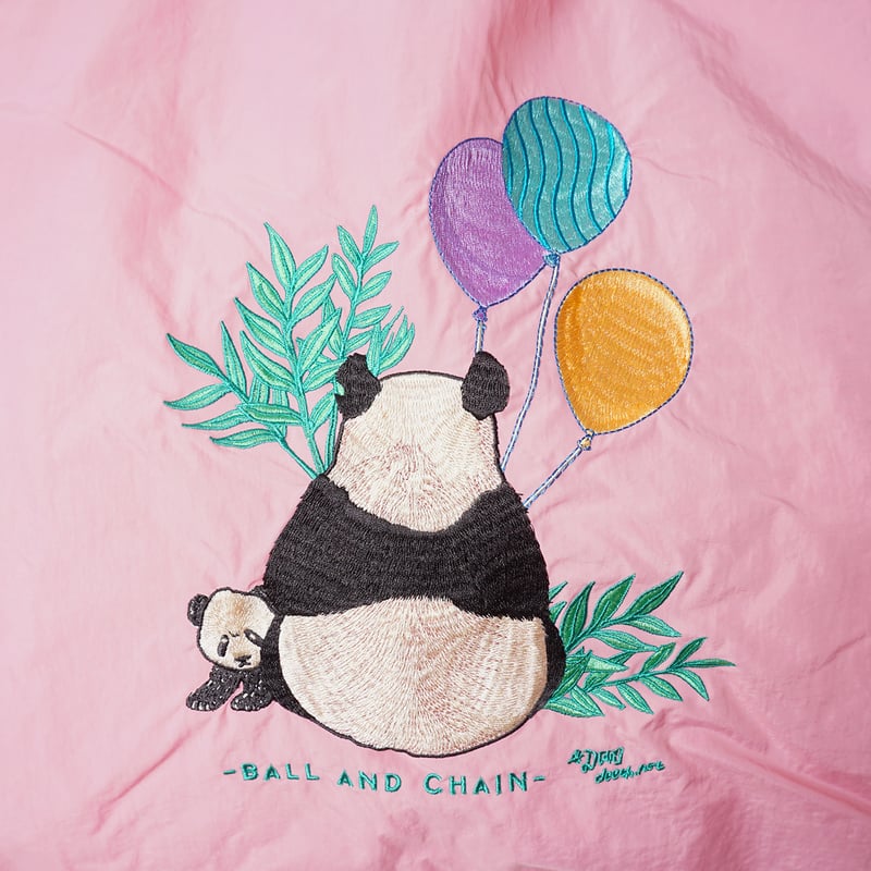D.PANDA】パンダ親子と3つの風船／Lサイズ【Ball & Chain】エコバッグ