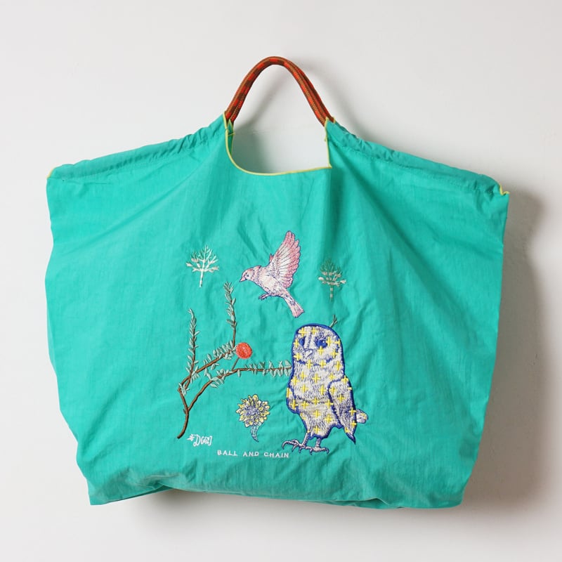 D. OWL】フクロウ&Flower / L サイズ【Ball & Chain】エコ D. OWL】フクロウ&Flower / L サイズ【Ball & Chain】エコ