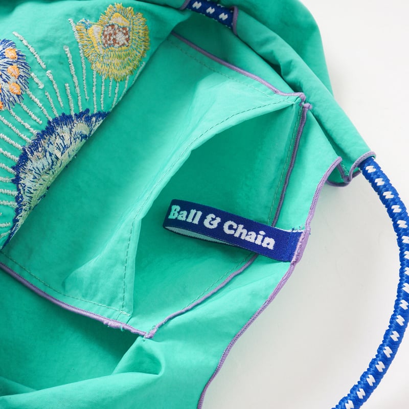 ボールアンドチェーン　エコバッグ　猫柄　グリーン　Mサイズ Ball＆Chain ボール＆チェーン 313009 P.CAT <Mサイズ> Painter