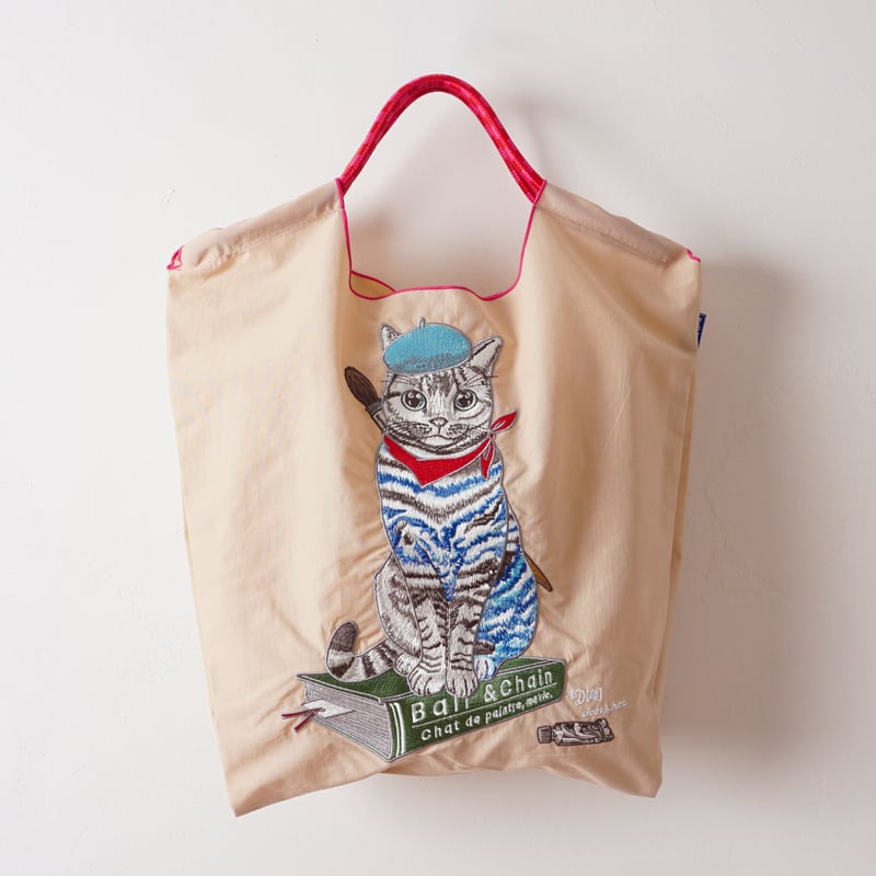 ball＆chain　限定品☆　エコバッグ　M　猫ちゃん 画家のねこ／ Mサイズ【Ball & Chain】エコバッグ | D[di:] web
