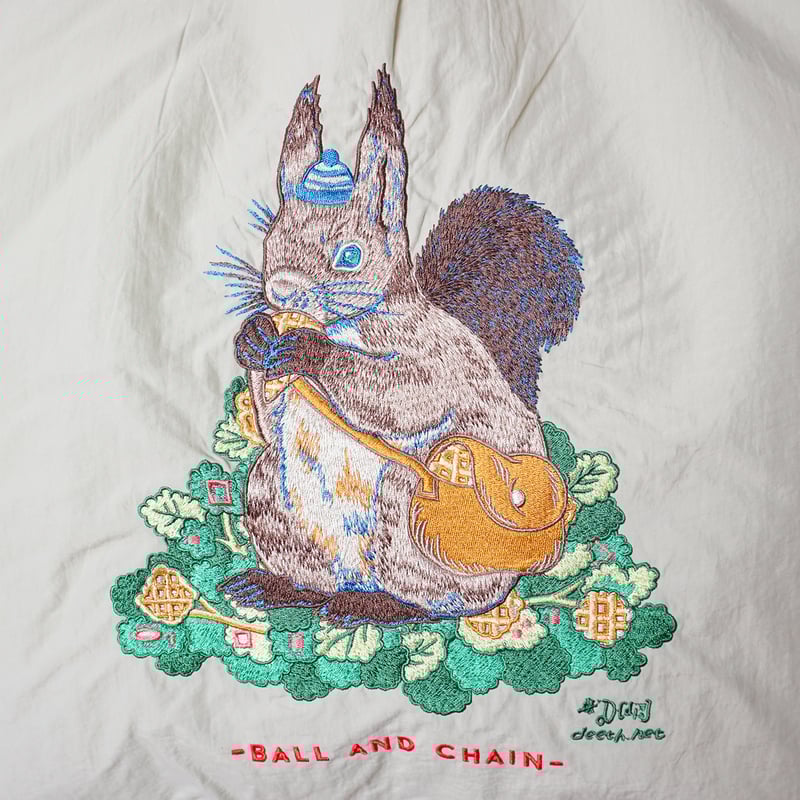 リスのワッフル屋さん／ Lサイズ【Ball & Chain】エコバッグ | D[di