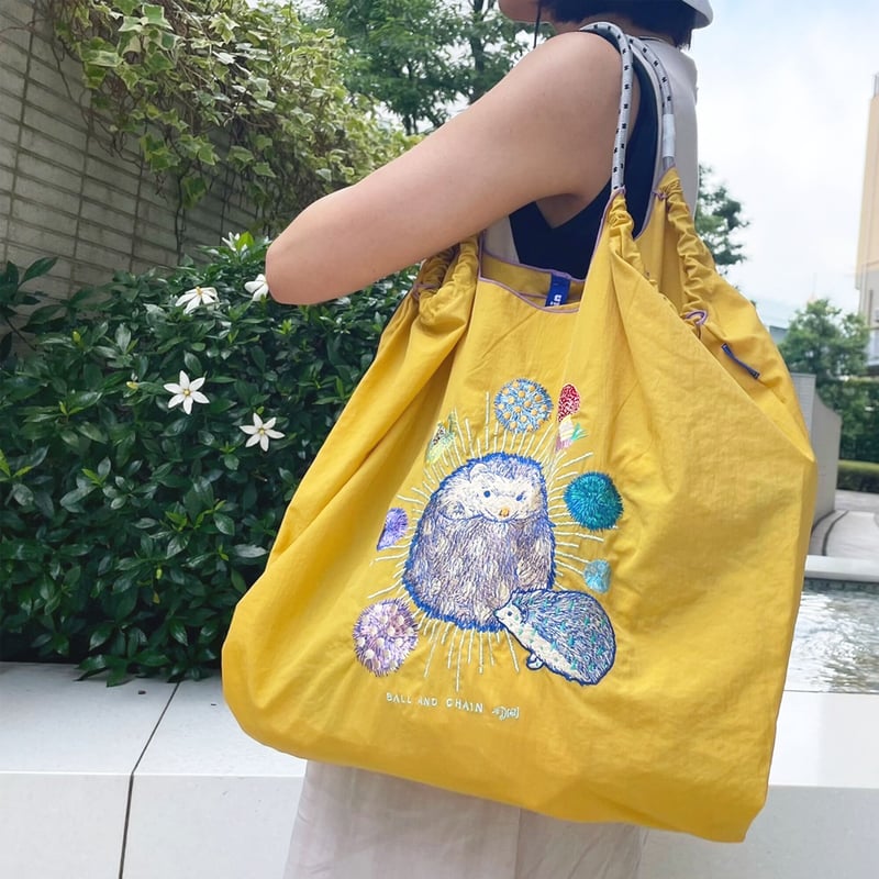 D.BEAR】白くまツインズ in サーカス ／ Lサイズ【Ball & Chain】エコバ