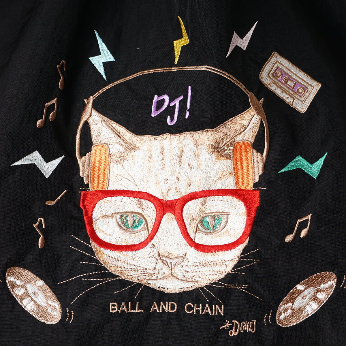 DJ CAT／ Lサイズ【Ball & Chain】エコバッグ | D[di:] web st