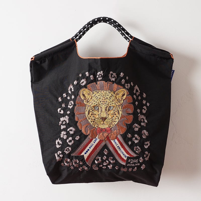Ball & Chain☆SCARF LEOPARD エコバッグ M ボールアンドチェーン オリジナルのエコバッグ スカーフ