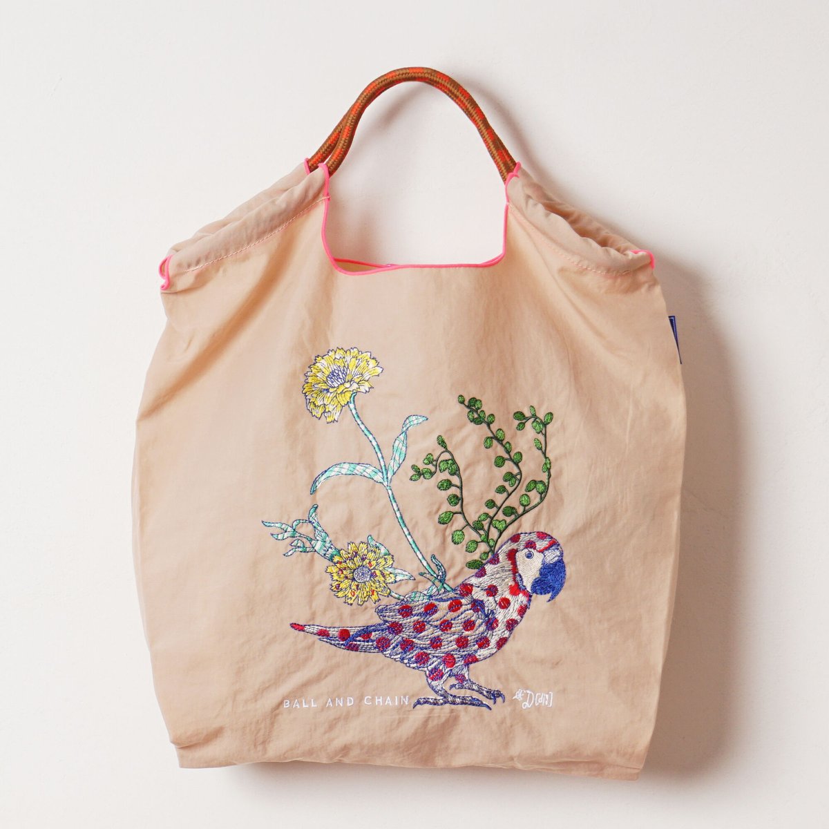 D. PARROT フラワー＆Parrot ボールアンドチェーン M 未使用 D. PARROT】フラワー＆Parrot ／ Mサイズ【Ball & Chain