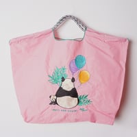 D. PARROT】フラワー＆Parrot ／ Lサイズ【Ball & Chain】エコバッ