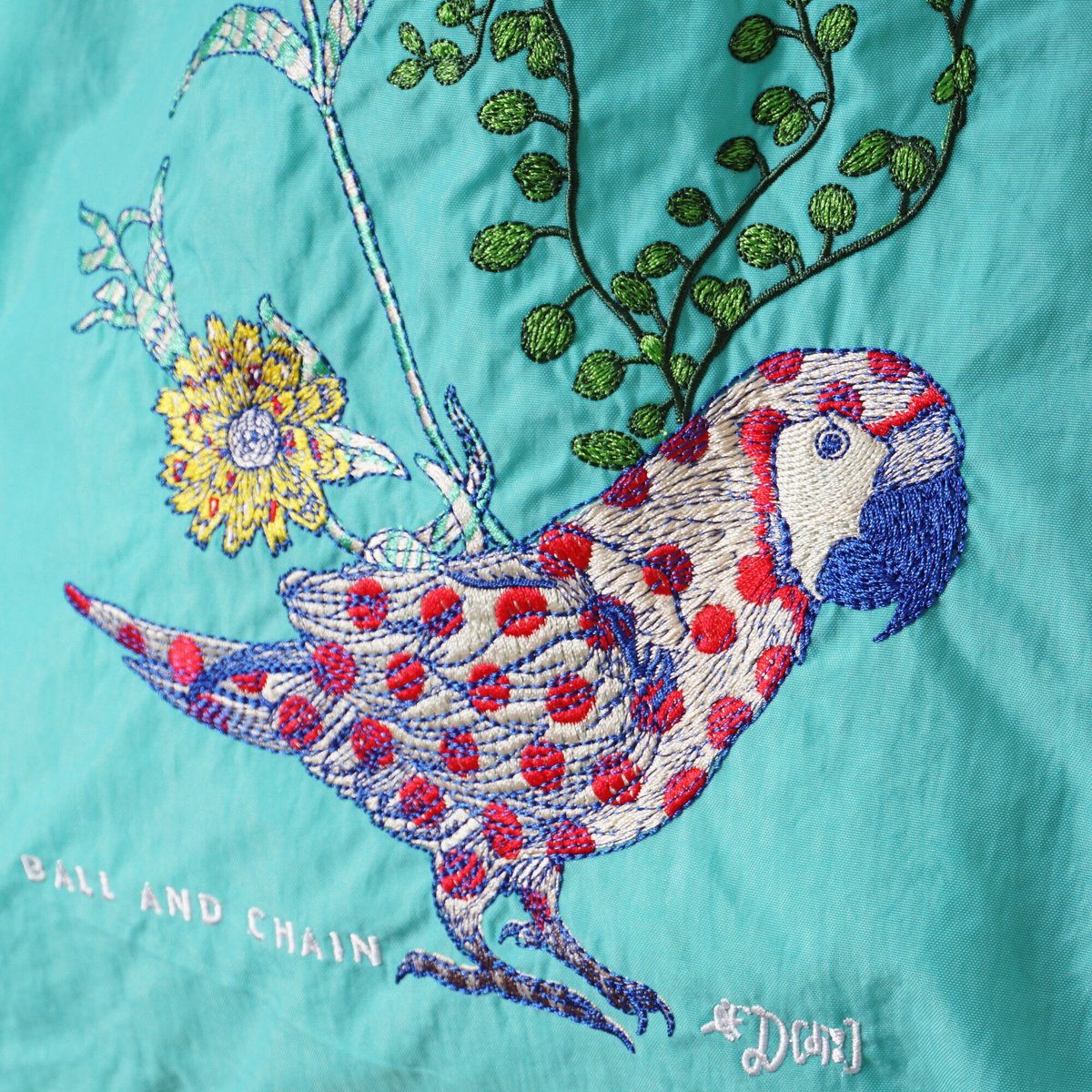 D. PARROT フラワー＆Parrot ボールアンドチェーン M 未使用 D. PARROT】フラワー＆Parrot ／ Mサイズ【Ball & Chain