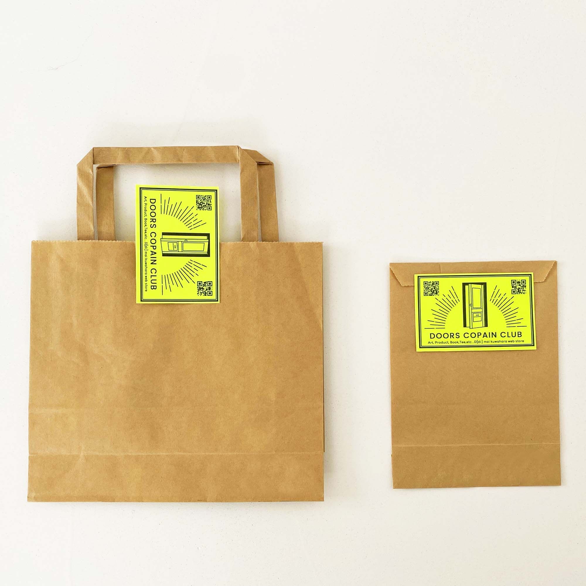 NEONイエローSHOPステッカー☆DOORS COPAIN CLUBステッカー（1枚