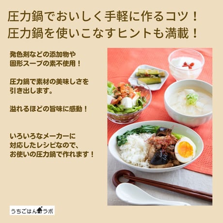 【動画レッスン・レシピ付】圧力鍋でお肉ほろほろルーローハン（全５レシピ）