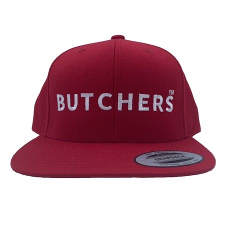 NORTH SIDE BUTCHERS " BUTCHERS TM” BASE BALL CAP RED