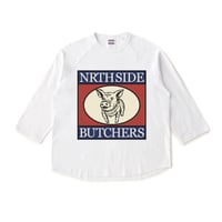 NORTH SIDE BUTCHERS "VICTORY" BASEBALL T-shirt WHITE