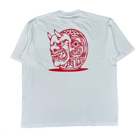 NORTH SIDE BUTCHERS "DARUMA" T-SHIRT  WHITE