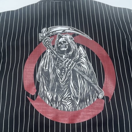 NORTH SIDE BUTCHERS『"MOTTAINAI" REAPER』STRIPE WORKshirt BLACK