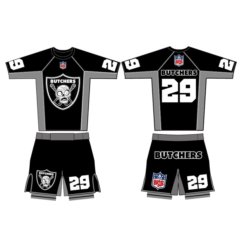 NORTH SIDE BUTCHERS『RAIDERS』RASH GUARD＆FIGHT SH