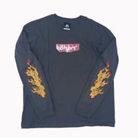 NORTH SIDE BUTCHERS  STEAK BOX LOGO  LONG SLEEVE T-shirt  GRAPHITE