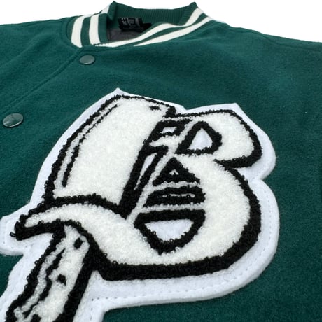 NORTH SIDE BUTCHERS"B" MELTON STADIUM JACKET BLACK