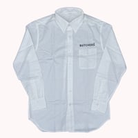 NORTH SIDE BUTCHERS LOGO Oxford shirt WHITE