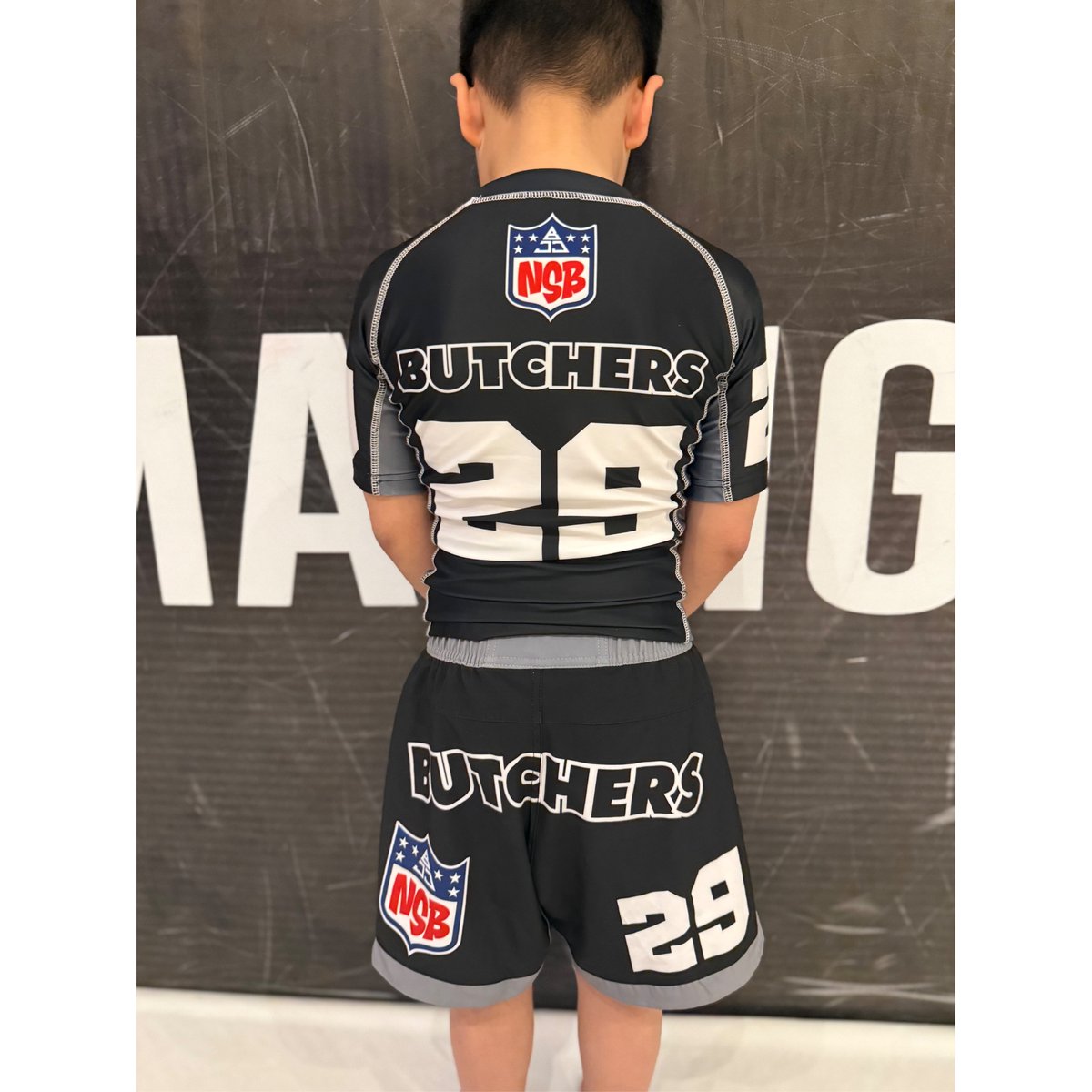 NORTH SIDE BUTCHERS『RAIDERS』RASH GUARD＆FIGHT SH
