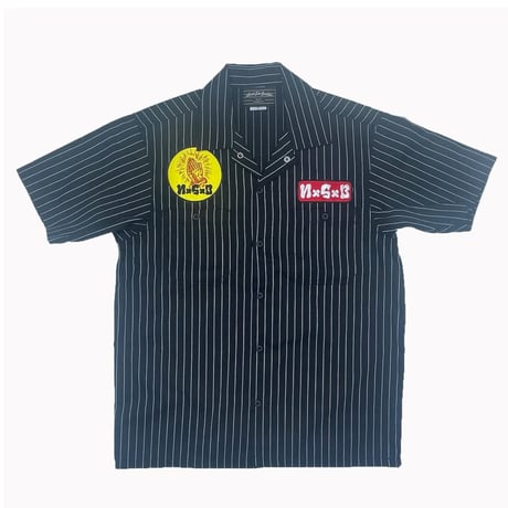 NORTH SIDE BUTCHERS『"MOTTAINAI" REAPER』STRIPE WORKshirt BLACK