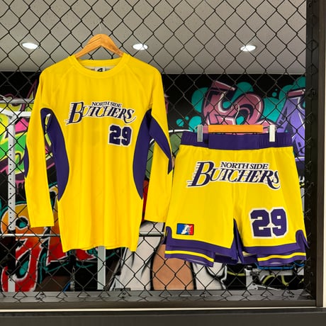 NORTH SIDE BUTCHERS『LAKERS』RASH GUARD YELLOW