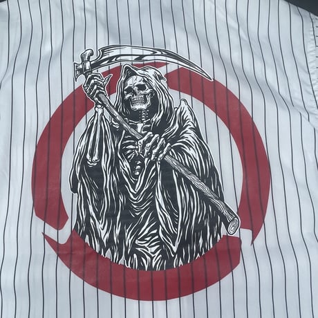 NORTH SIDE BUTCHERS『"MOTTAINAI" REAPER』STRIPE WORKshirt WHITE
