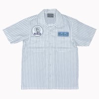 NORTH SIDE BUTCHERS『"MOTTAINAI" REAPER』STRIPE WORKshirt WHITE