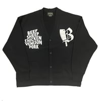 NORTH SIDE BUTCHERS LOGO LOOSE FIT SWEATSHIRT CARDIGAN