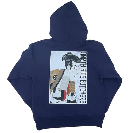 NORTH SIDE BUTCHERS 『UKIYOE』 HOODIE NAVY
