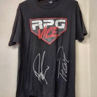 ロッポンギバイス ロゴTシャツ Lサイズ（ロッキー・ロメロ＆バレッタ直筆サイン入り）