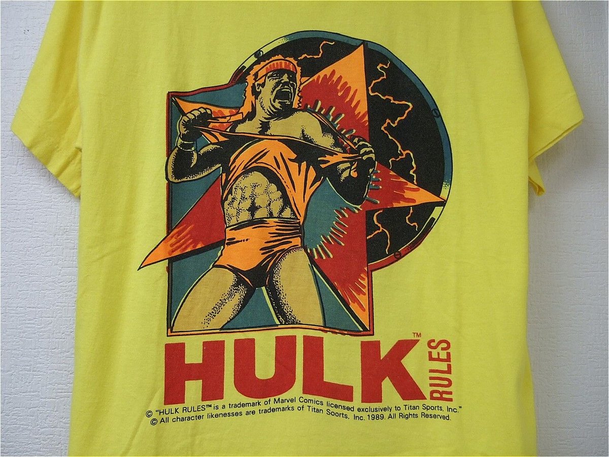 WWE ハルク・ホーガン“HULK STILL RULES”Tシャツ 2XL 黄 - 格闘技