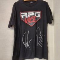 ロッポンギバイス ロゴTシャツ Lサイズ（ロッキー・ロメロ＆バレッタ直筆サイン入り）