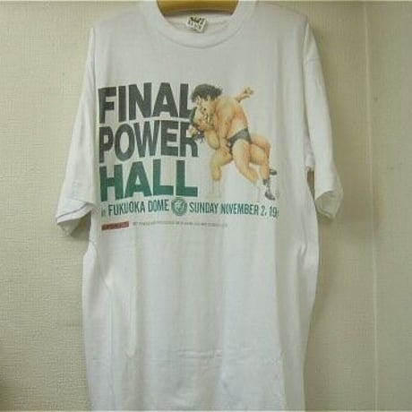 長州力 FINAL POWER HALL in FUKUOKA DOME 大会記念Tシャツ （坂井永年氏イラスト） Lサイズ