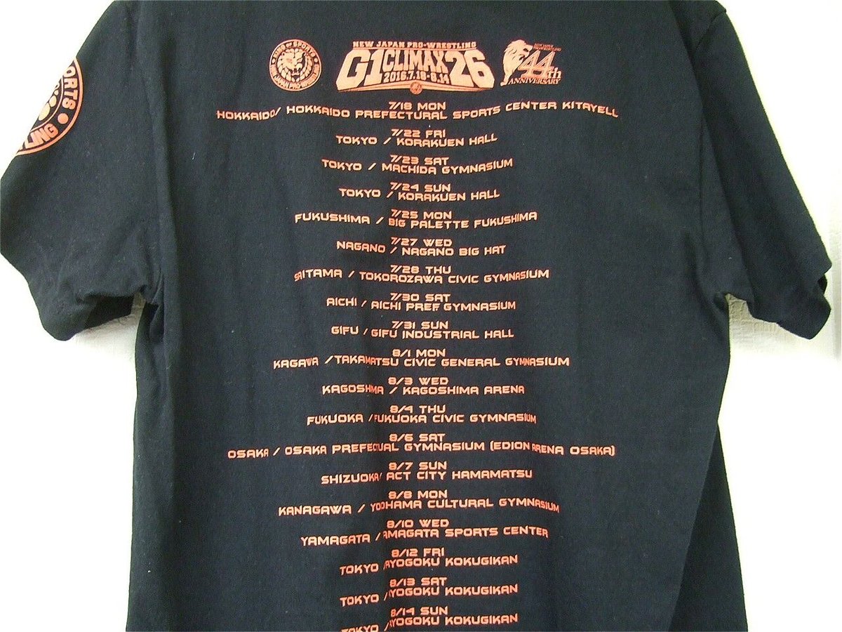 大会Tシャツまとめ売り G1CLIMAX26大会記念Tシャツ Mサイズ | プロレスショップチャンピオン