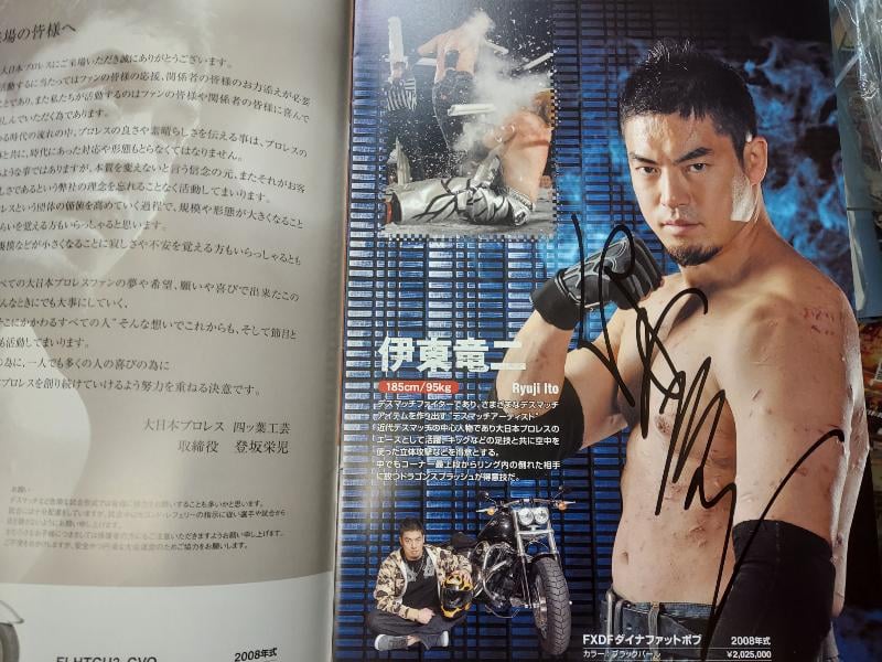 プロレス　パンフレット　直筆サイン入り 大日本プロレス オフィシャルパンフレット（複数選手直筆サイン