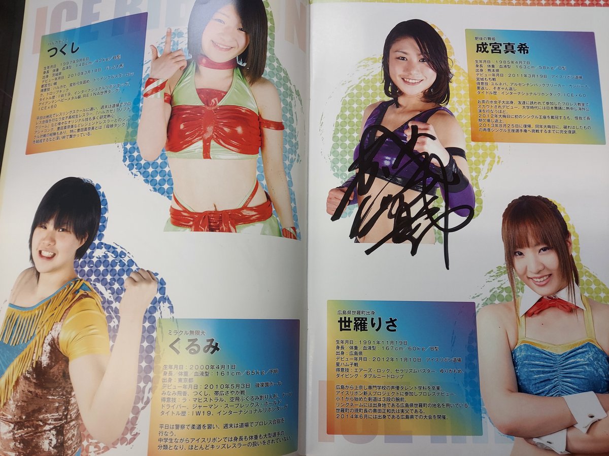 アイスリボン オフィシャルパンフレット2014（複数名直筆サイン入り