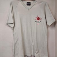 長州力 当時モノLOCK-UP PRODUCE BY RIKI CHOSHU VネックTシャツ サイズ表記なし（M～Lサイズ程度）