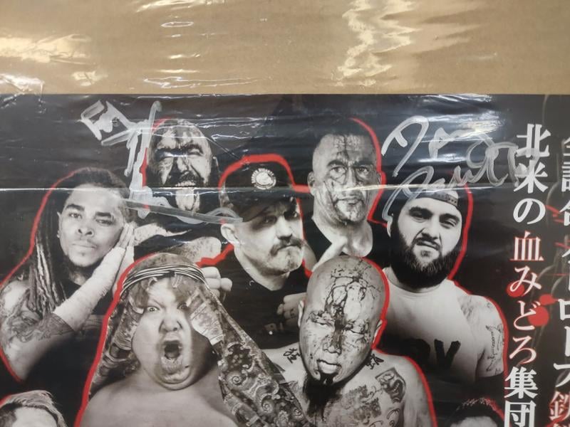 ICW NHB JAPAN2025年6月大会ポスター（複数選手直筆サイン入り