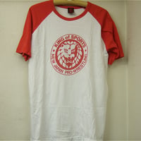 新日本プロレス ライオンマークラグランTシャツ（STRONG STYLEタグ）サイズ表記なし（M～Lサイズ程度）