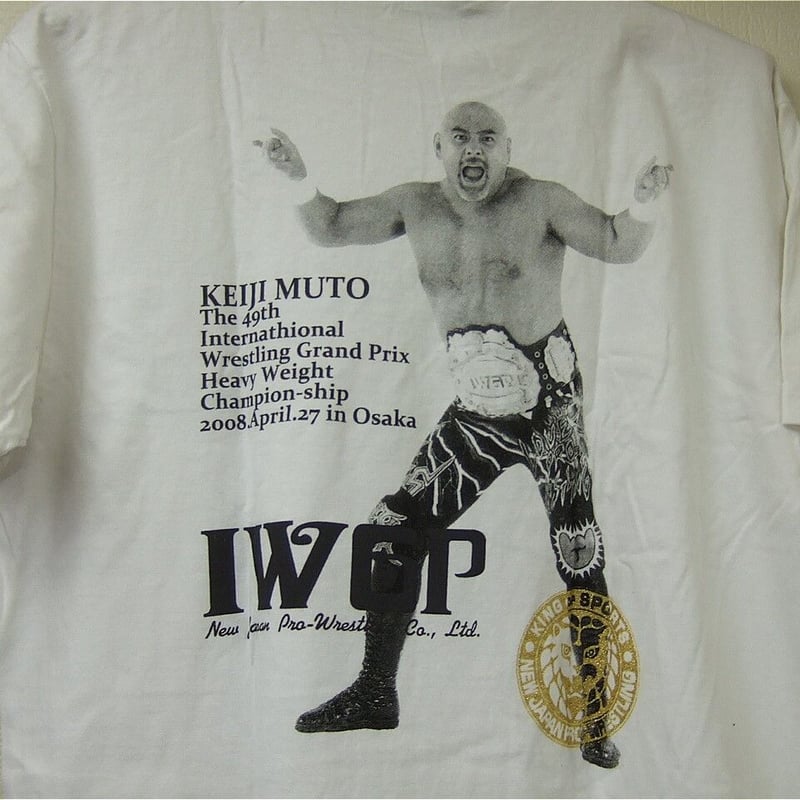 グレート・ムタ＆武藤敬司 三冠ヘビー・IWGPヘビー同時戴冠記念Tシャツ  