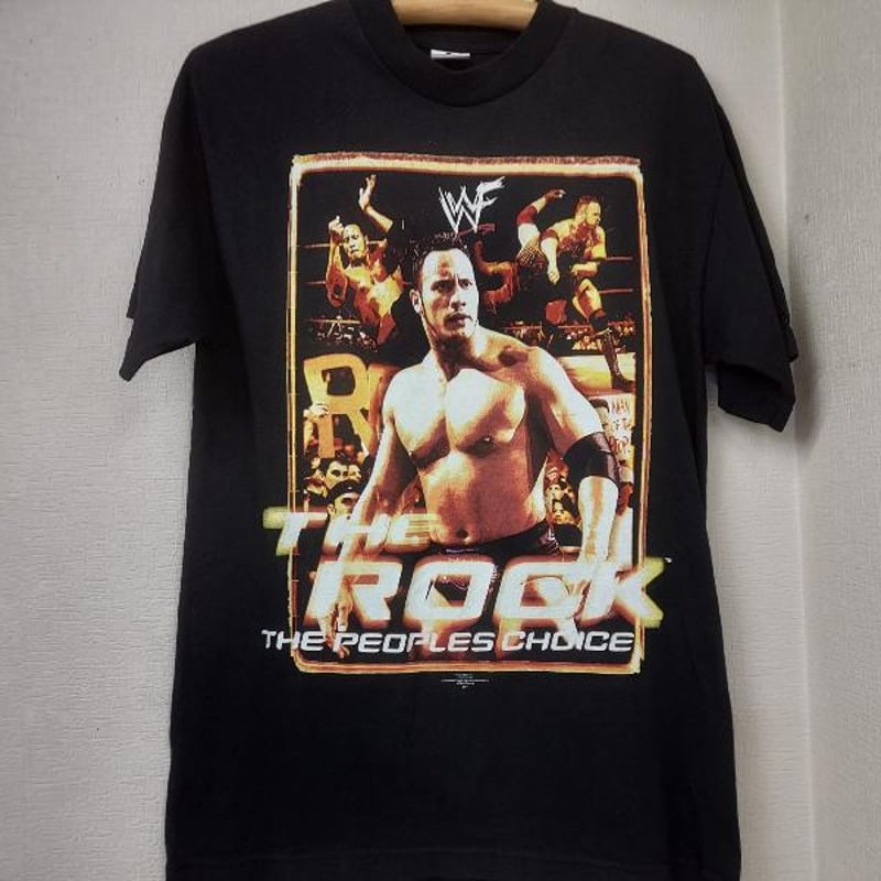 WWE ザ・ロック　Tシャツ　2002年(WWE公式グッズ) Mサイズ ザ・ロック（WWF時代）THE PEOPLES CHOICE Tシャツ Mサイズ | プロレス