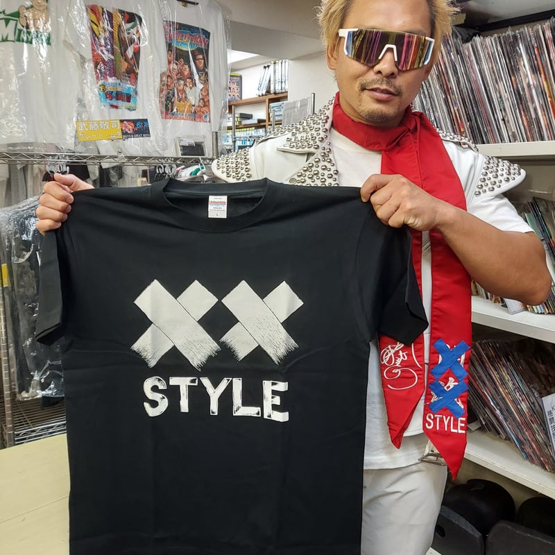 中嶋勝彦「XX STYLE」T-Shirt Black Paint ver | プロレスショッ