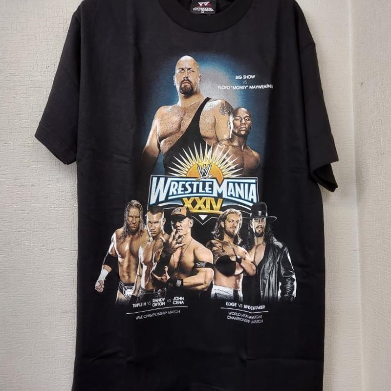 新品未使用　現地購入　WWE プロレス　Tシャツ　レッスルマニア41 Mitchell&Ness 海外取寄 レッスルマニア41モデル WWE AUTHENTIC