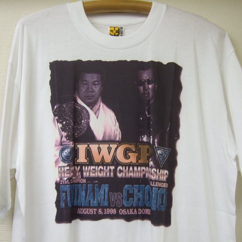 2001Japan vs Italy commemorative 公式Tシャツ 藤波辰爾vs蝶野正洋 IWGPヘビー級選手権 1998年8月8日 大阪