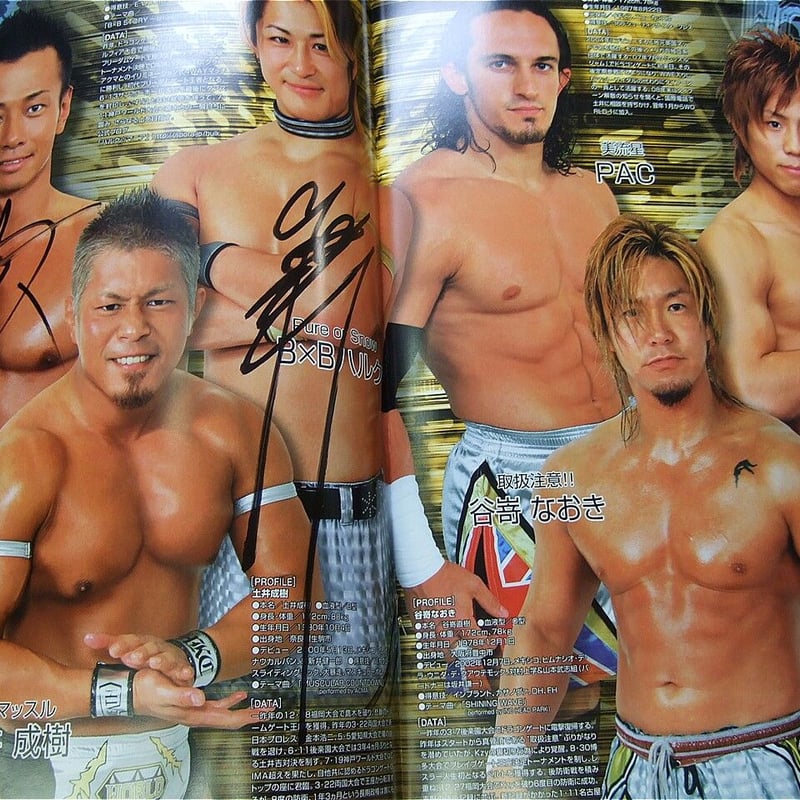 吉野正人　コスチューム　プロレス　DRAGON GATE サイン入り ドラゴンゲート オフィシャルパンフレットVol.16（吉野正人、B×Bハルク