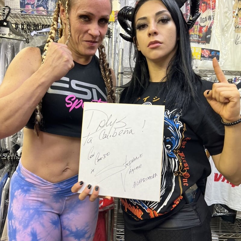 ダリス＆ステファニー・バッケル直筆サイン色紙3 | プロレス