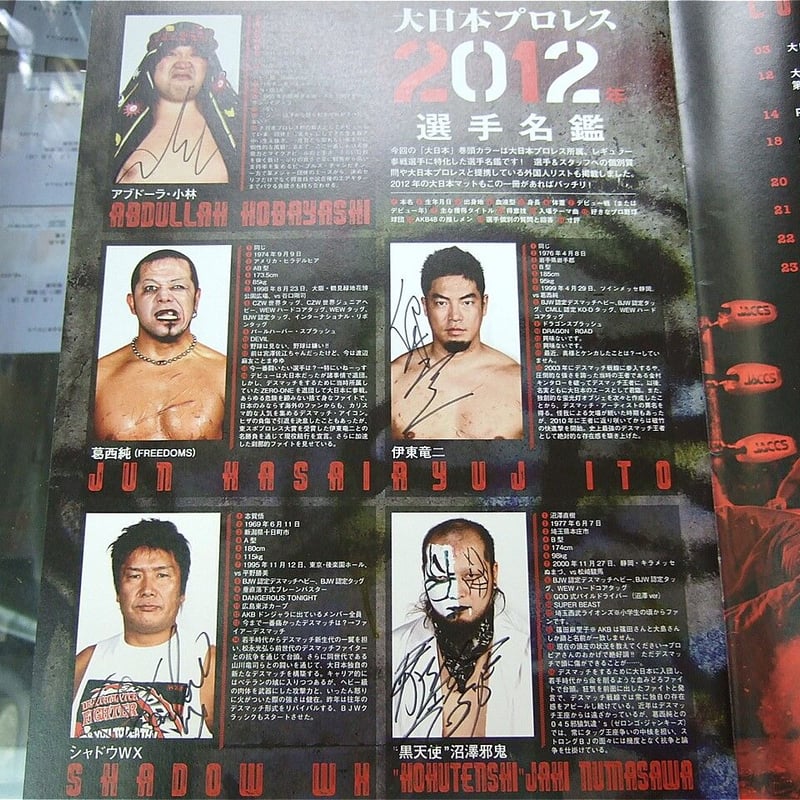 大日本プロレス BJ SOULパンフレット（伊東竜二、アブドーラ小林、沼澤