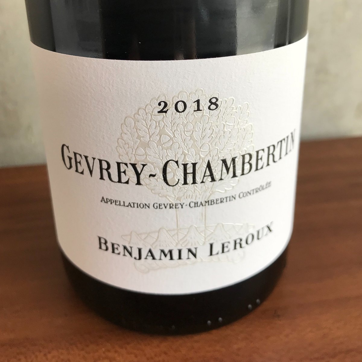 2018 Gevrey-Chambertin , Benjamin Leroux　　ジュヴレ・シャンベルタン　／　バンジャマン・ルルー