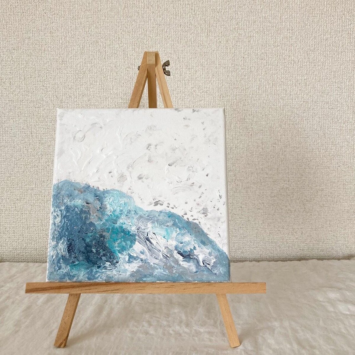 抽象画 アクリル 海の生物 F8 零067】絵画 青 空 海 抽象画 原画 【送料無料】 絵画 零