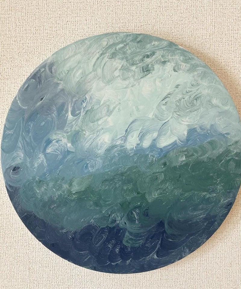 油絵（抽象画）Ｆ8 地球 抽象画 地球 絵画 La couleur aya 通販 11166461｜Creema(クリーマ)
